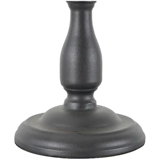 17" Black Metal Antique Style Candelabra {4}