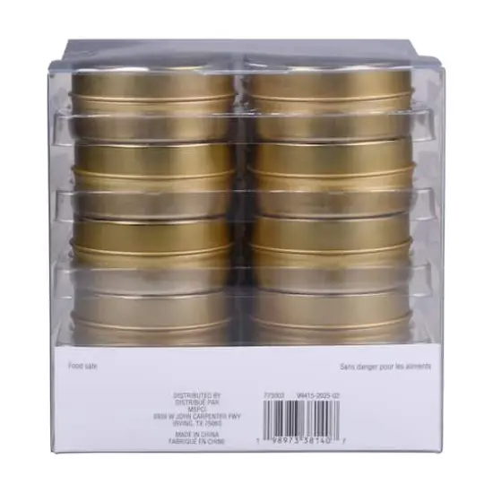 2.5" Gold Round Tin Favor Boxes, 20ct. by Celebrate It&trade; {6}