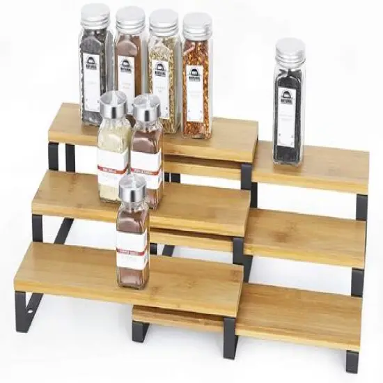 3-Tier Expandable Step Spice Rack Set {3}