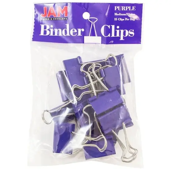 JAM Paper Office Desk Supply Clips Set Purple {4}