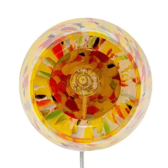 Hello Honey® 7.5" Multicolor Round Blown Glass Table Lamp with Inline Switch {9}