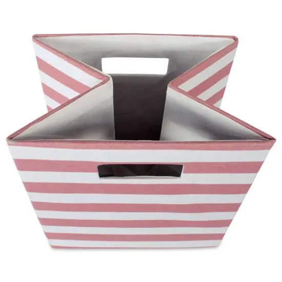 DII&reg; Striped Square Storage Cube Rose {4}