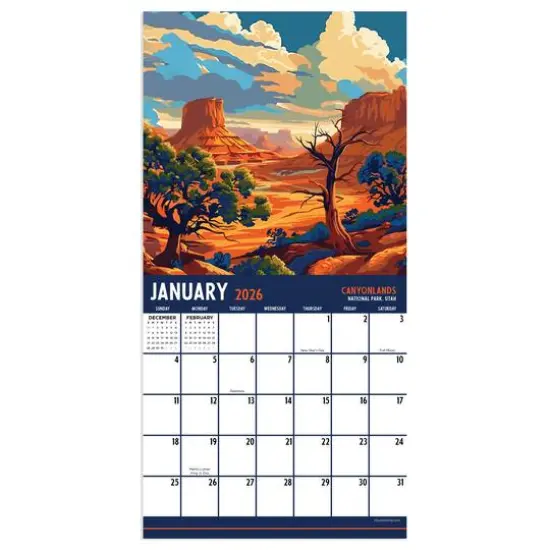 2026 National Parks-Art Mini Calendar {3}