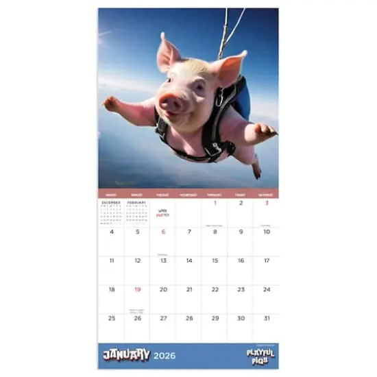 2026 Playful Pigs Mini Calendar {3}