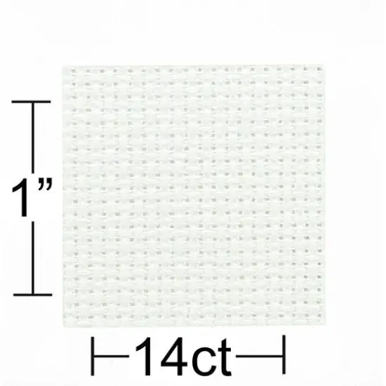 Essentials by Leisure Arts 14 Count Aida Cloth, 30" x 36" Pure White {4}