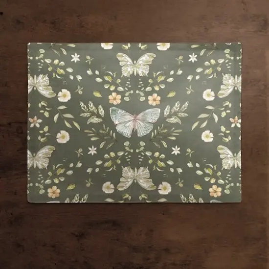 Butterfly Cotton Twill Placemat Forest Green {3}