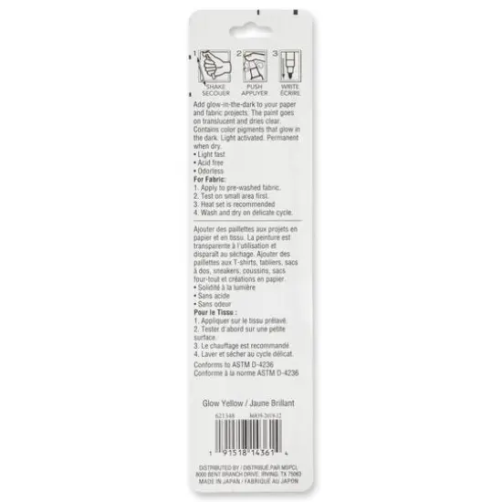 Premium Medium Tip Glow-in-the-Dark Water-Based Paint Pen by Craft Smart&reg; Yellow {6}