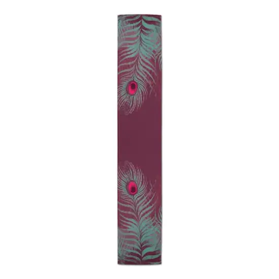 Peacock Feather 16" x 90" Cotton Twill Runner {4}