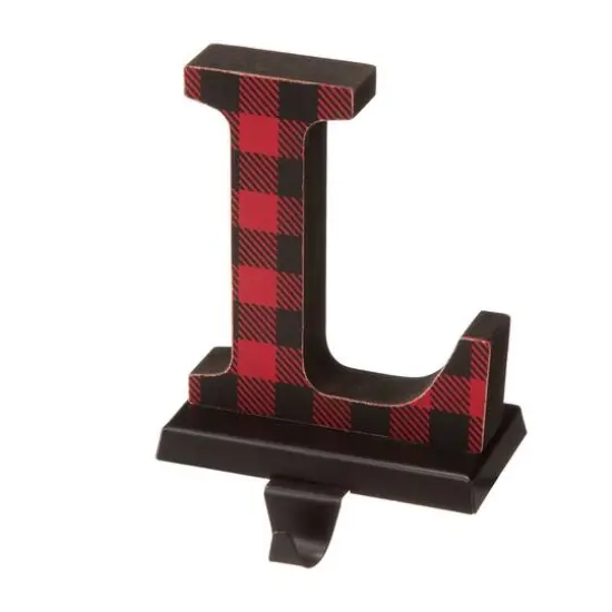 Glitzhome&reg; Red Plaid Noel Stocking Holders, 4ct. {8}