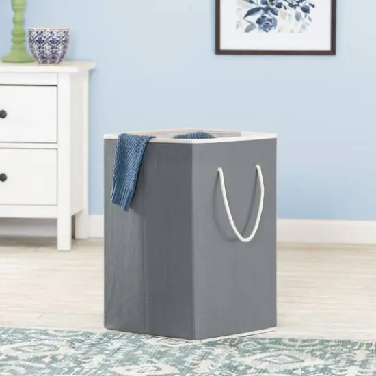 Honey Can Do Gray Large Square Hamper {3}