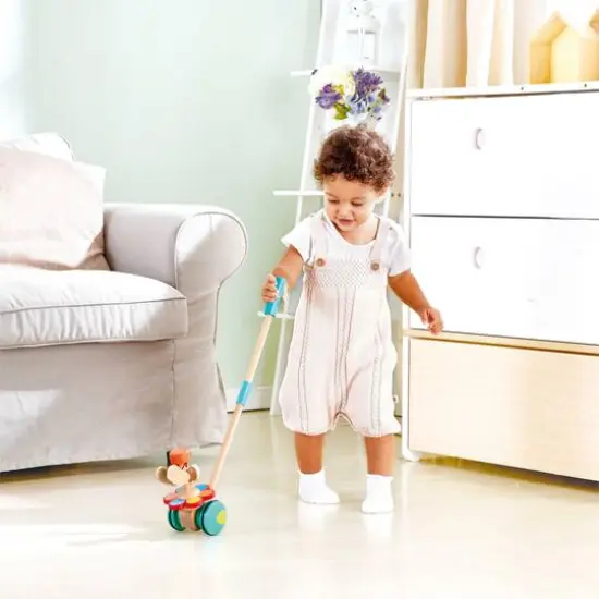 Hape Wooden Push & Pull Dancing Butterflies Walking Toy {3}