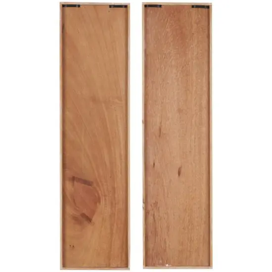 Brown Wood Paddle Wall D&eacute;cor with Blue Accents & Chevron Pattern Set {11}