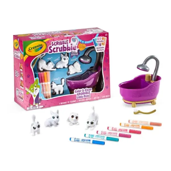 Crayola&reg; Scribble Scrubbie Pets Purple Tub Playset {3}