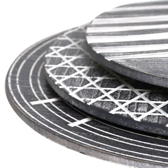 American Art Décor™ 3-Piece Dark Gray Contemporary Round 3-Piece Wall Décor Set {6}