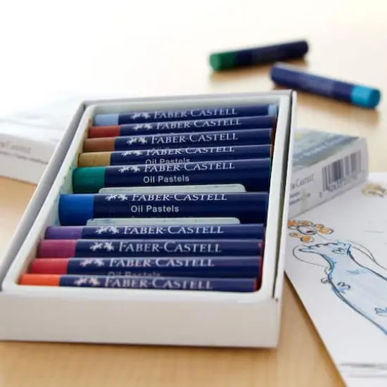 Faber Castell 12 Color Metallic Oil Pastel Set {3}