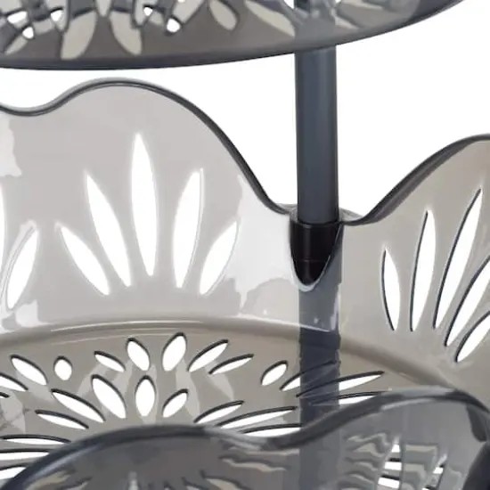 Kitchen Details Smoke Gray 4-Tier Large Basket Shelf {8}