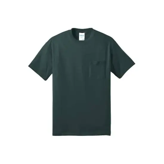 Port & Company&reg; Core Blend Pocket Adult Tall Tee Dark Green {1}