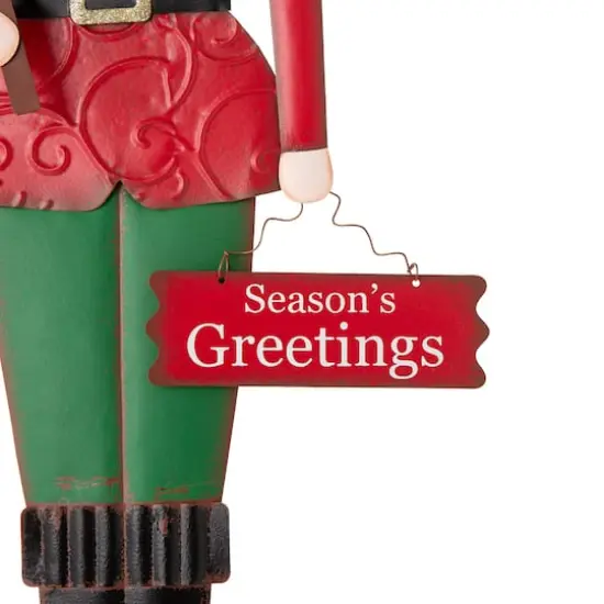 Glitzhome&reg; 3ft. Metal Nutcracker Yard Stake {6}
