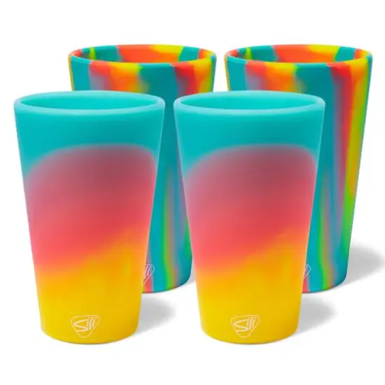 Silipint&reg; Aurora & Sugar Rush Silicone Pint Glasses, 4ct. {1}