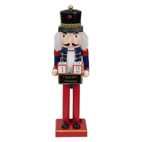 14" Wooden Nutcracker with Christmas Countdown Sign {6}