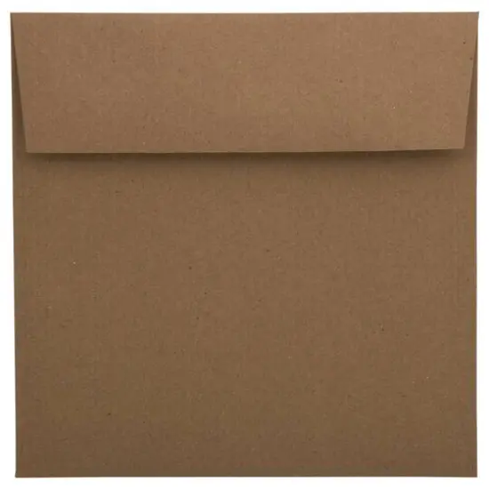 JAM Paper 7.5" x 7.5" Square Premium Invitation Envelopes, 25ct. Chocolate Brown {2}