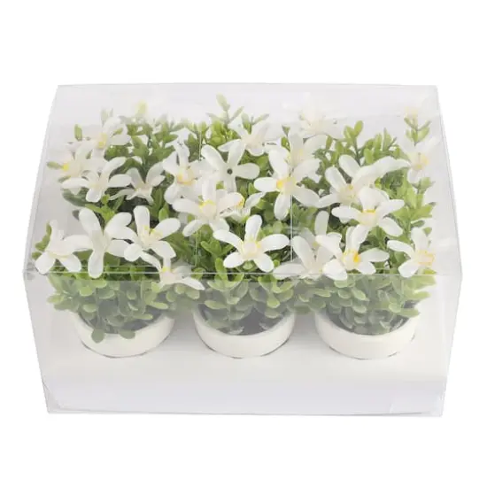 Mini Premade Boxwood Blooms in Terra Cotta Pots, 6ct. by Ashland® White {1}