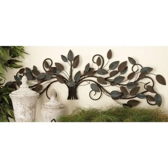 Blue Metal Traditional Tree Branches Wall Decoration {4}