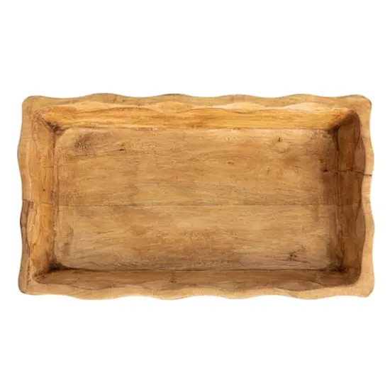 Hello Honey® 15.5" Long Natural Artisanal Mango Wood Bowl {5}