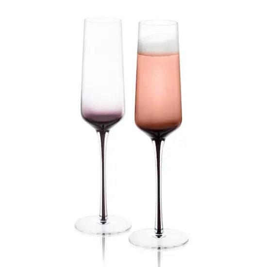JoyJolt&reg; 7.3oz. Black Swan Champagne Glasses, 2ct. {1}