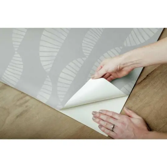 RoomMates Gray Seychelles Wave Peel & Stick Wallpaper {9}