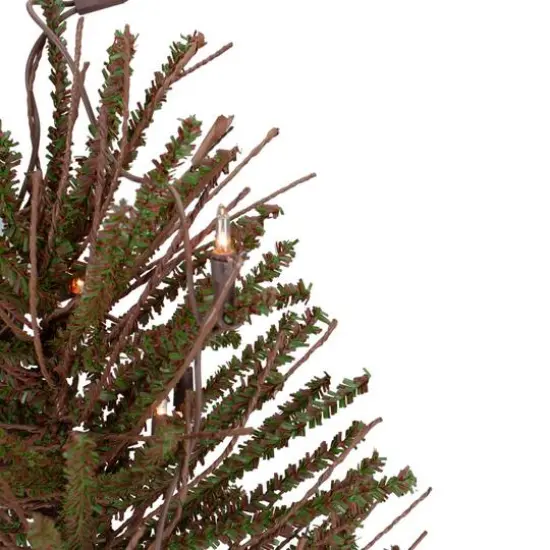 2ft. Pre-Lit Medium Warsaw Twig Artificial Christmas Tree in Burlap Base, Clear Lights {4}