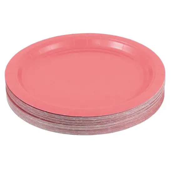 JAM Paper 9" Paper Party Plates, 50ct. Pink {3}