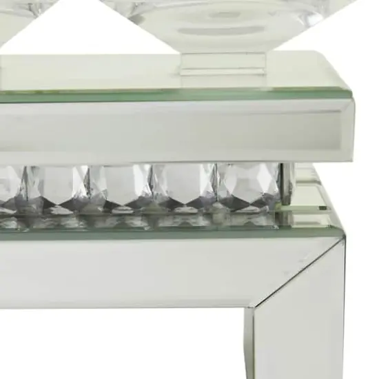 Set of 3 Silver MDF Glam Candle Holder, 7" x 20" x 4" {5}