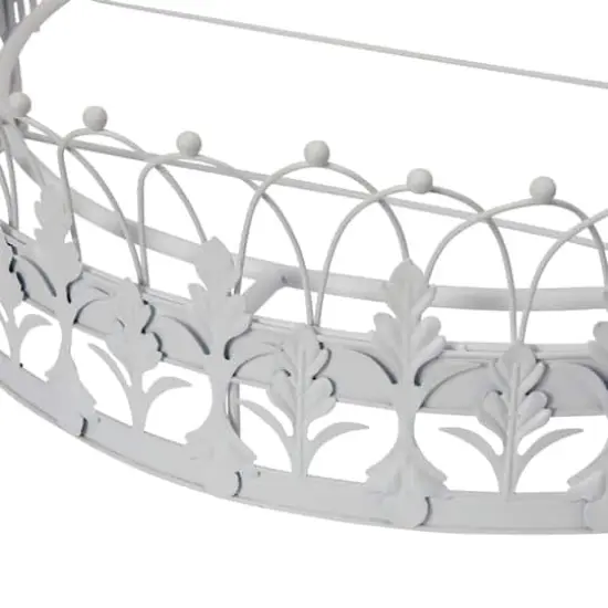 Hello Honey&reg; 29" Metal Curtain Crown White {5}