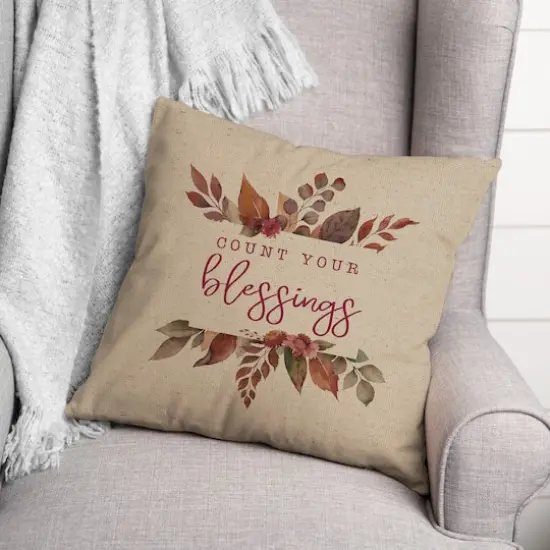 Count Your Blessings Throw Pillow {3}