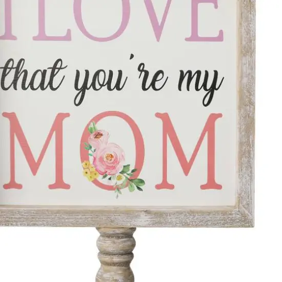 Glitzhome&reg; 11.5" Wood Mother's Day Table D&eacute;cor {7}