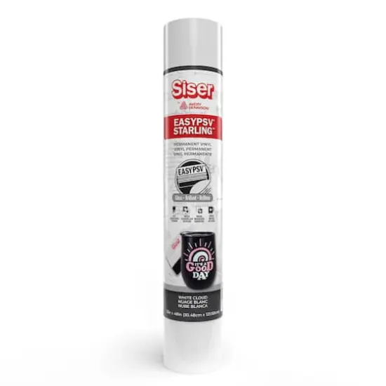 Siser&reg; EasyPSV&reg; Starling&trade; Glossy Permanent Adhesive Vinyl by Avery Dennison White Cloud {3}