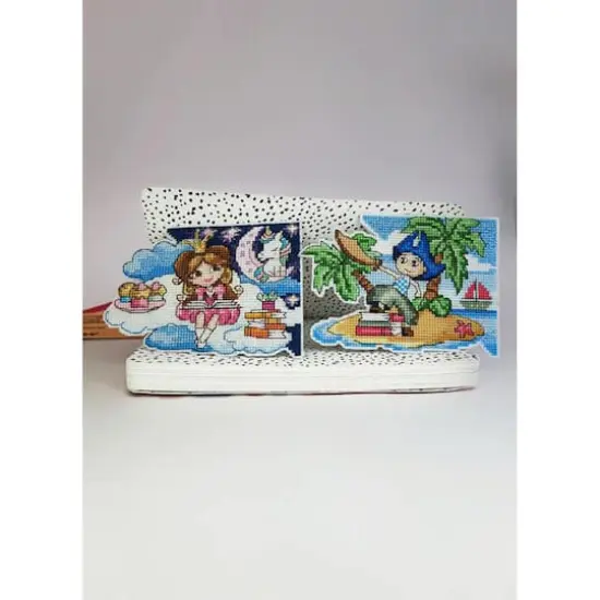 Crystal Art Plastic Canvas Counted Cross Stitch Kit Bookmark Fantasy World Boy {7}