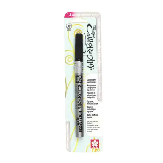 Sakura&reg; Pentouch Calligrapher&trade; Fine Point Paint Marker Silver {1}