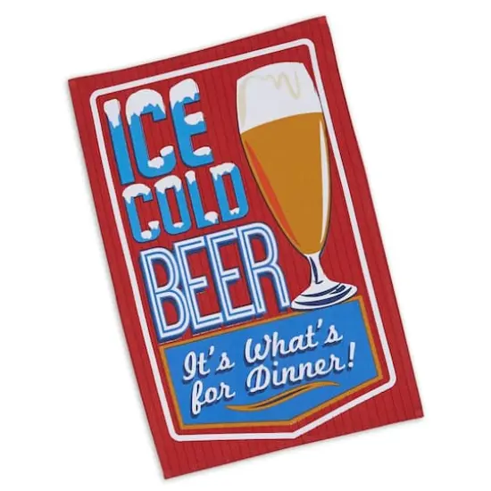 DII&reg; Retro Beer Print Dishtowel Set {4}