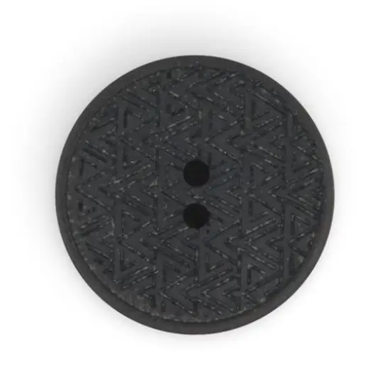 Dritz&reg; 20mm Recycled Hemp Geometric Round Button, 9ct. Black {5}