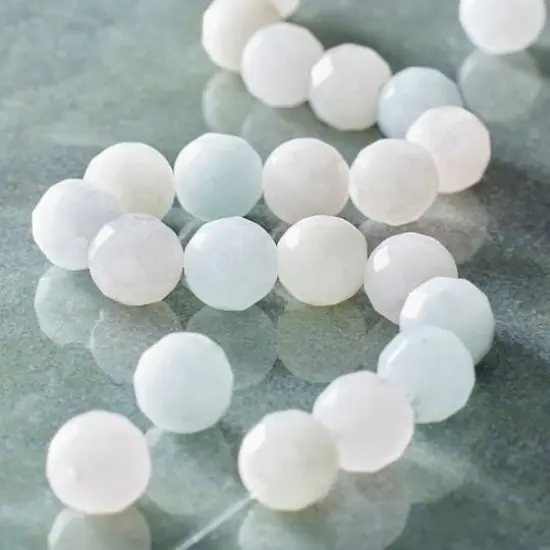 Pink Faceted Silverite Quartz Round Beads, 8mm by Bead Landing&trade; {3}