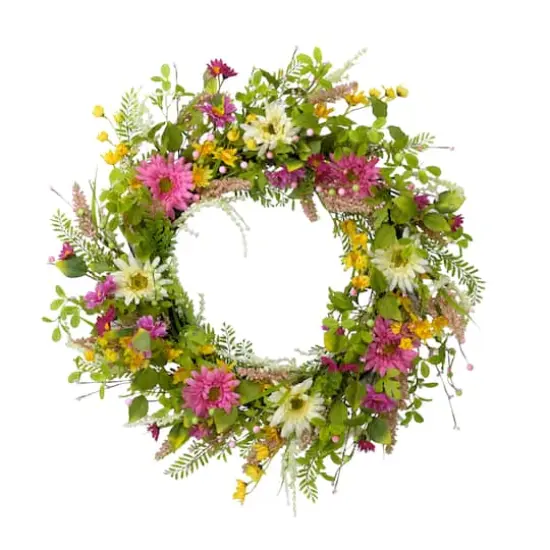 30'' Multicolored Floral Spring Wreath {1}