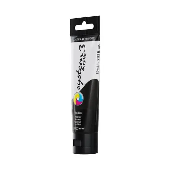 Daler-Rowney&reg; Original System 3 Acrylic Paint, 59mL 036 Mars Black {4}