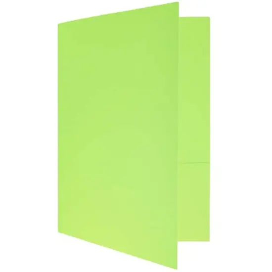 JAM Paper Premium Matte 2-Pocket Folders, 6ct. Lime Green {6}