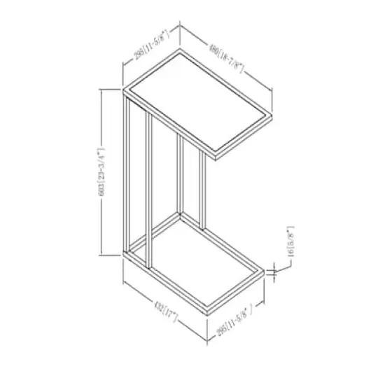 Walker Edison Gray Wash Modern End C Table {9}