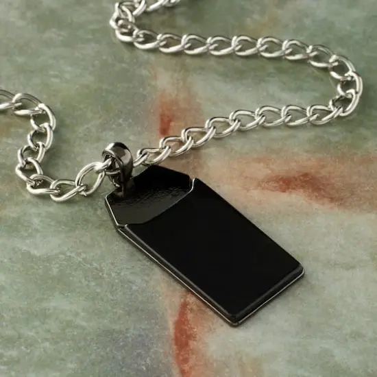 Black Dog Tag Pendant by Bead Landing&trade; {3}