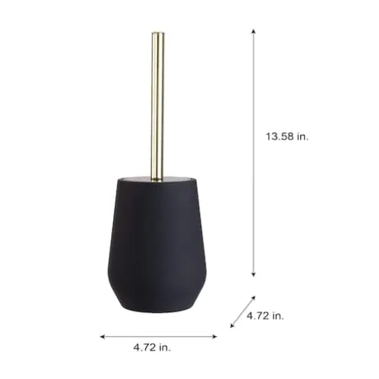 Bath Bliss Soft Toilet Brush Black {5}