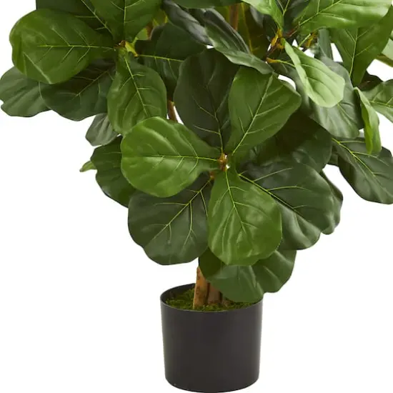 3.5ft. Potted Green Fiddle Leaf Fig Artificial Tree {4}
