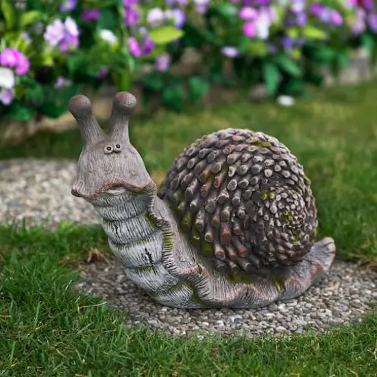 15" Slowpoke Snail Outdoor Garden Statue {3}